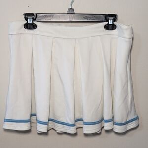 Pants Store Pleated Skort White with Blue Trim Tennis Prep Golf Women's Size L